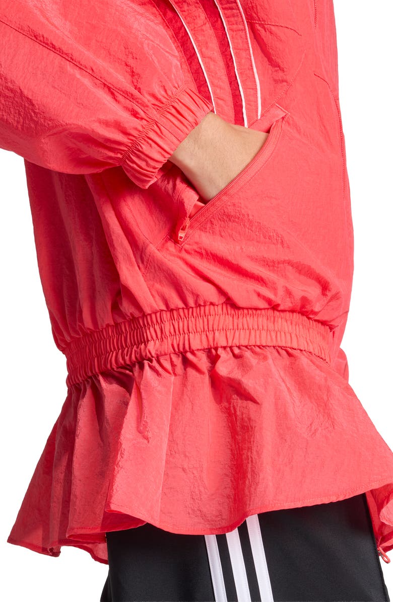 adidas Originals Santiago Peplum Track Jacket, Alternate, color, Semi Lucid Red