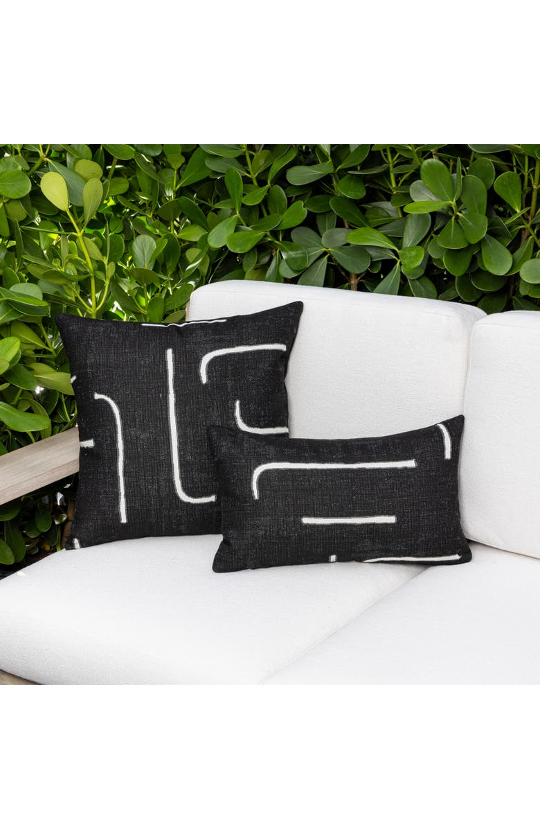 Elaine Smith Instinct Indoor & Outdoor Woven Accent Pillow, Alternate, color, Ebony
