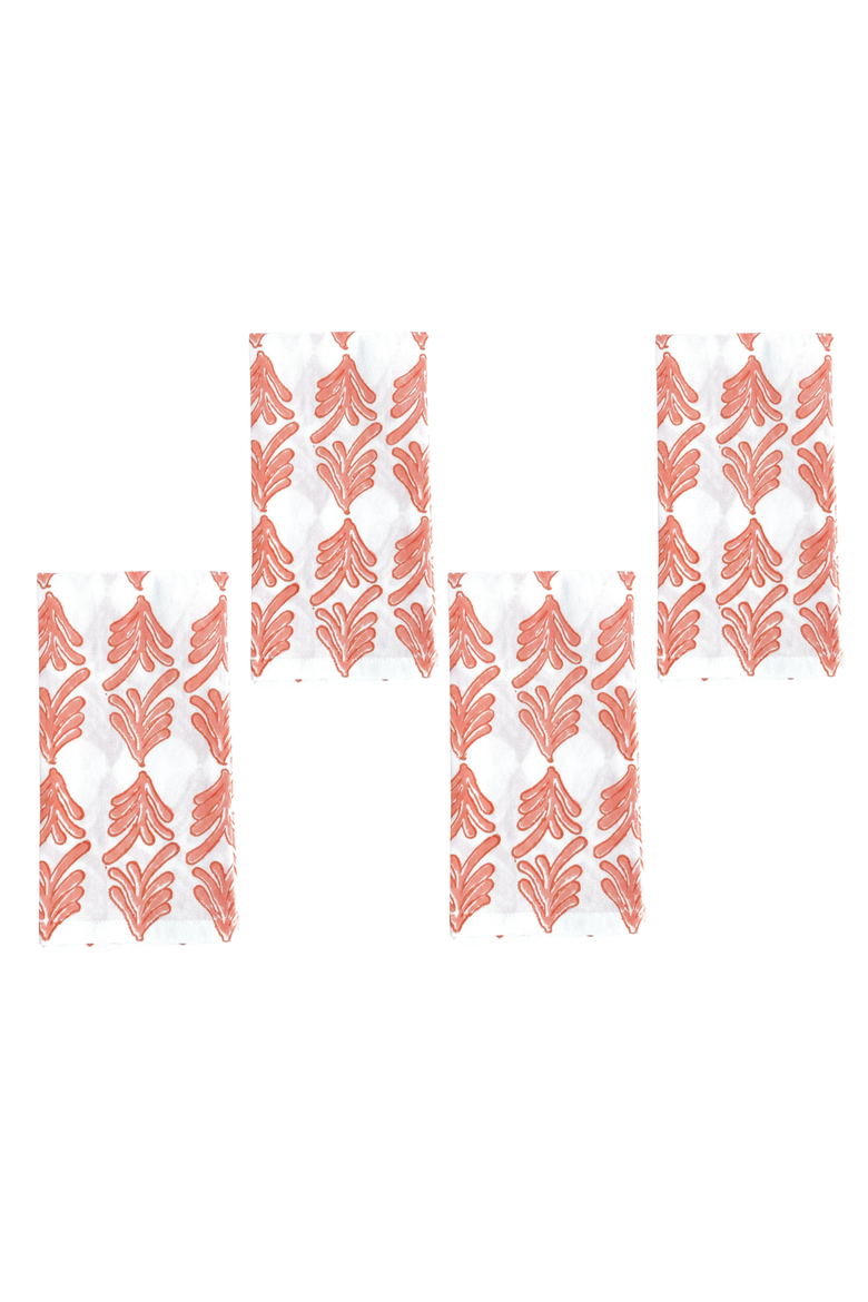 Palmetto Napkins - Set of 4, Main, color, Orange & Melon