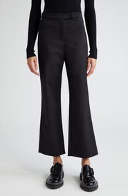 Max Mara Nepeta Stretch Virgin Wool Flare Leg Ankle Trousers