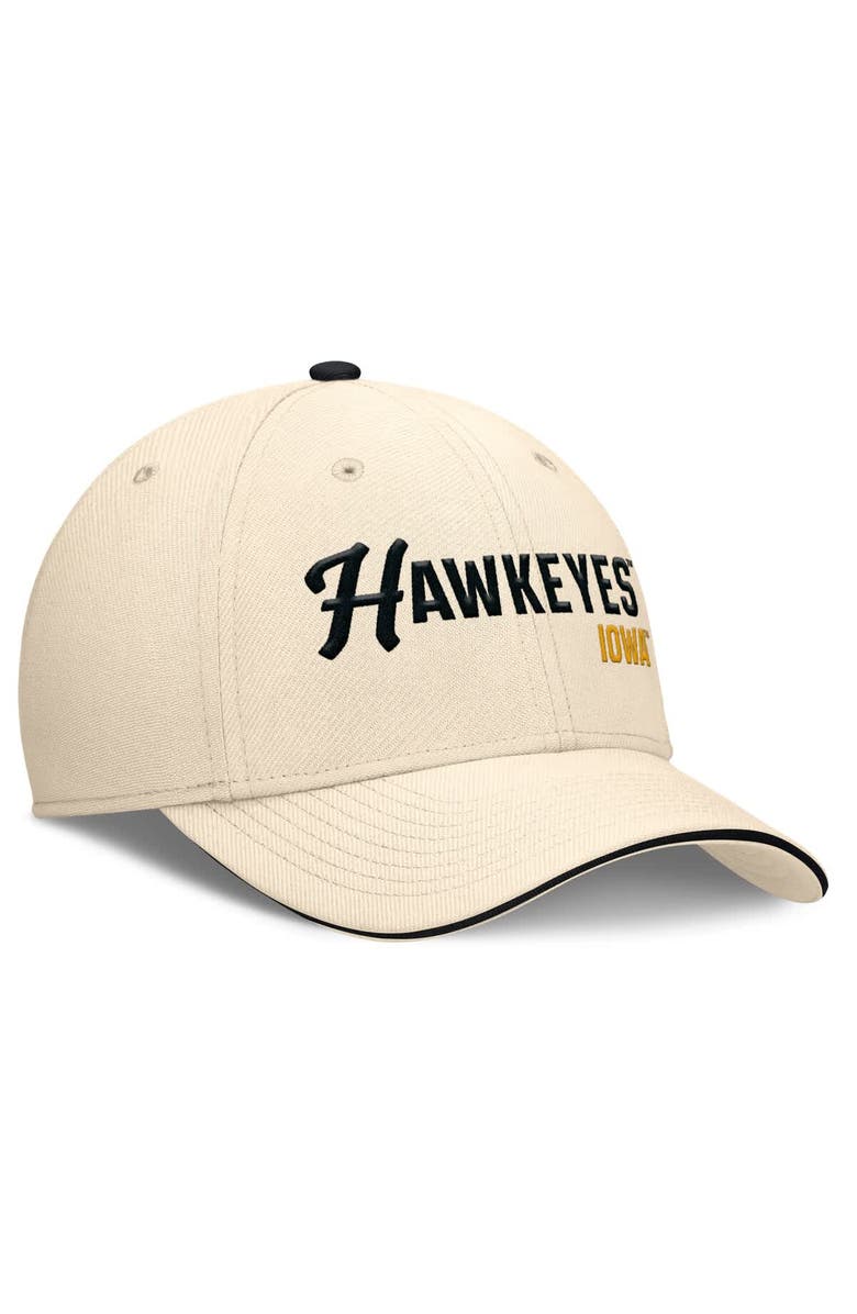 Nike Men's Nike Natural Iowa Hawkeyes 2026 Primetime Swooshflex Hat, Alternate, color, Natural