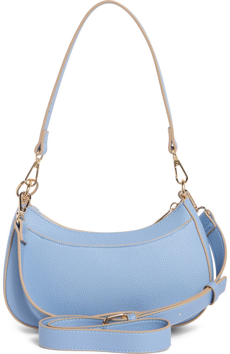 Nanette Lepore Convertible Faux Leather Baguette Shoulder Bag, Alternate, color, Cornflower Blue