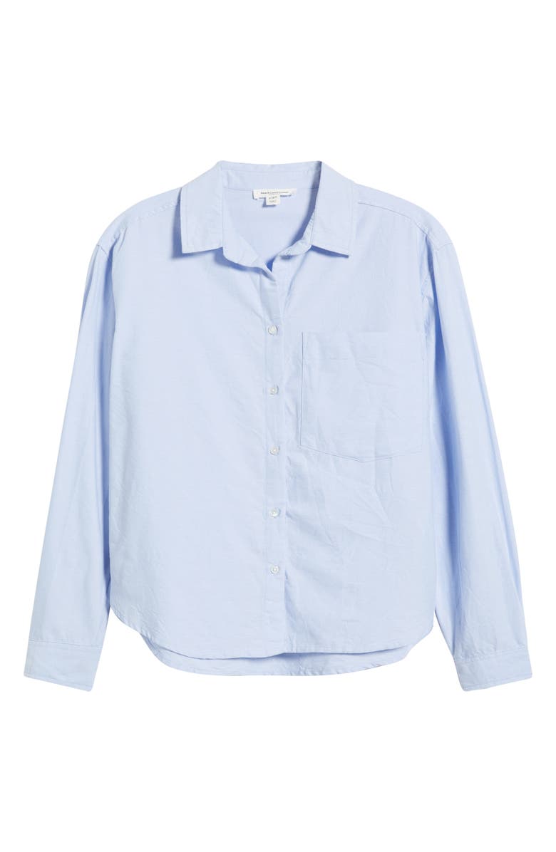 beachlunchlounge Cammi Cotton Button-Up Shirt, Alternate, color, Classical Blue