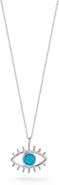 SPHERA MILANO Synthetic Opal Evil Eye Pendant Necklace