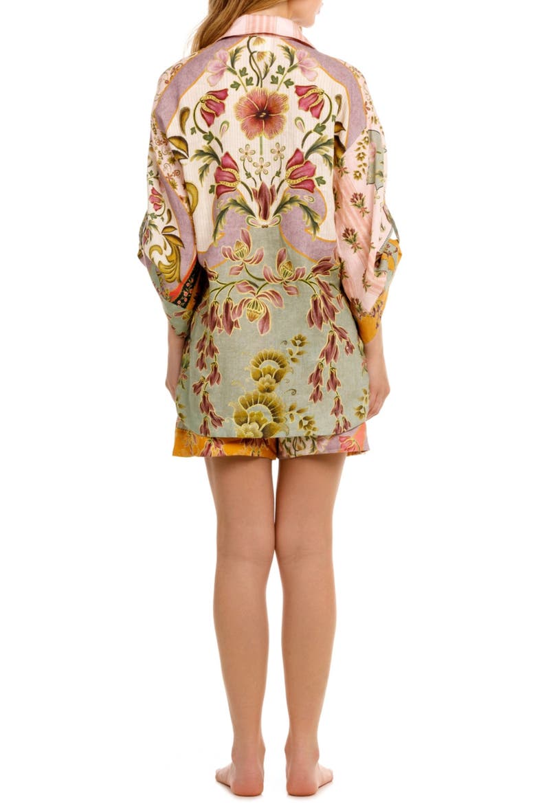 Chrissy Aura Cover-Up Button-Up Shirt, Alternate, color, PINK MULTI