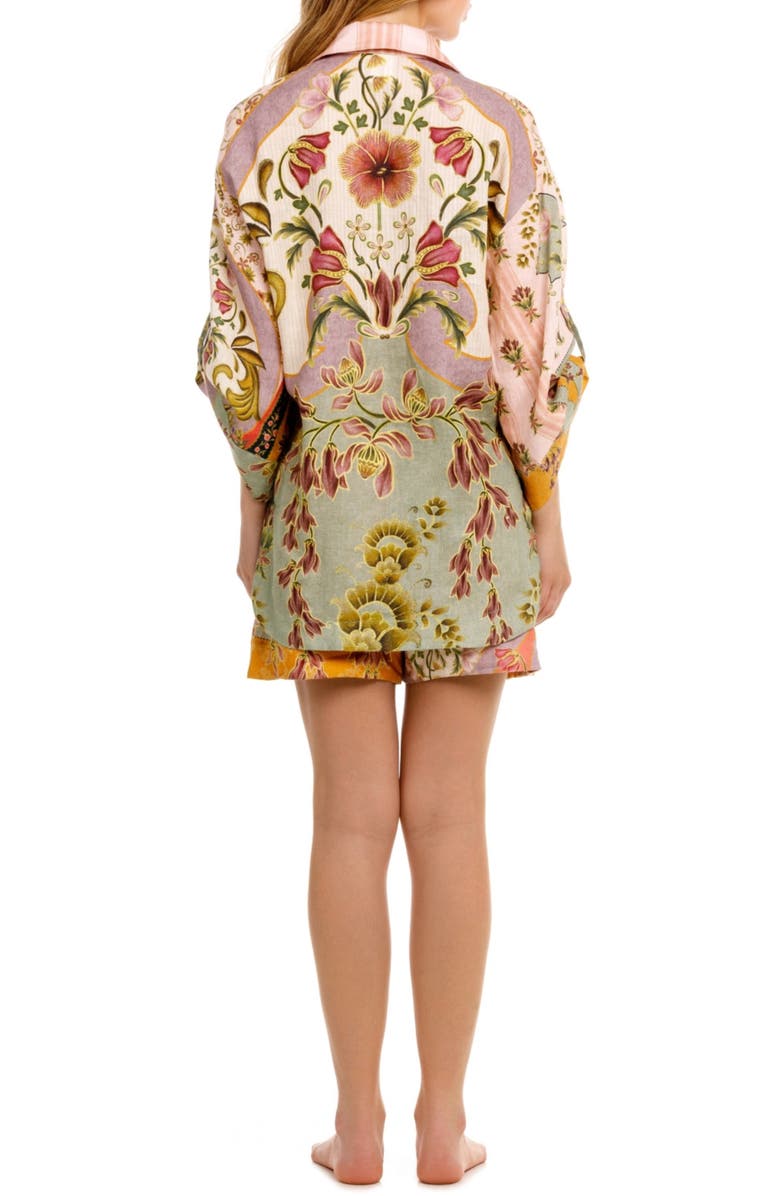 Agua Bendita Chrissy Aura Cover-Up Button-Up Shirt, Alternate, color, Pink Multi