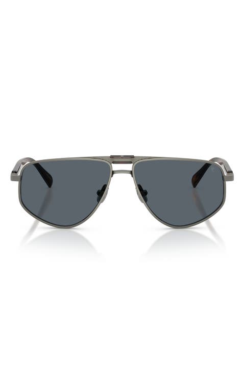 58mm Geometric Pilot Sunglasses