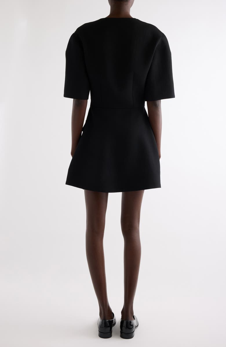 Givenchy Cocoon Wool Grain de Poudre Minidress, Alternate, color, Black