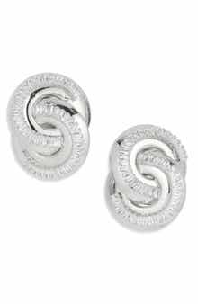Tasha Crystal Interlocking Circle Stud Earrings