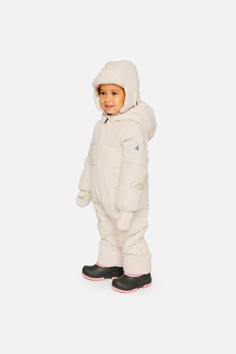 PrimaLoft Fleece-Lined One Piece Snowsuit, Alternate, color, Off-White
