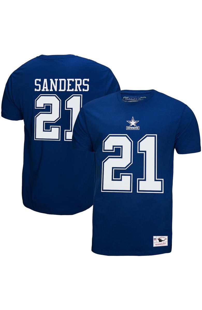 Mitchell & Ness Men's Mitchell & Ness Deion Sanders Royal Dallas Cowboys Retired Player Logo Name & Number T-Shirt, Alternate, color, 