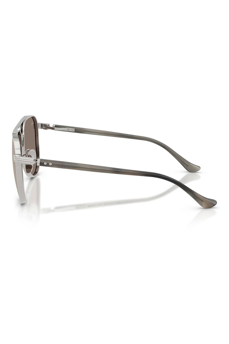59mm Pilot Sunglasses, Alternate, color, SILVER BRUSHED / CLEAR GOLD