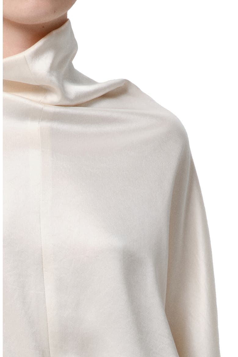 Ilaria Draped Mock Neck Top, Alternate, color, CREAM