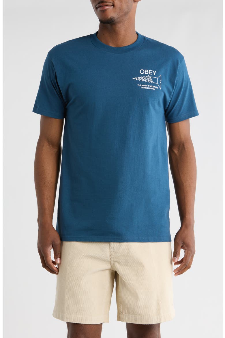 Magic Graphic T-Shirt, Main, color, HARBOR BLUE