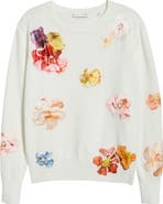 Elie Tahari The Jessamy Floral Appliqué Sweater