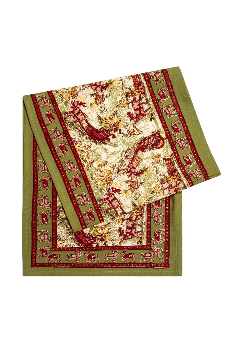 Renne Runner, Alternate, color, Red/Green 16" x 90"