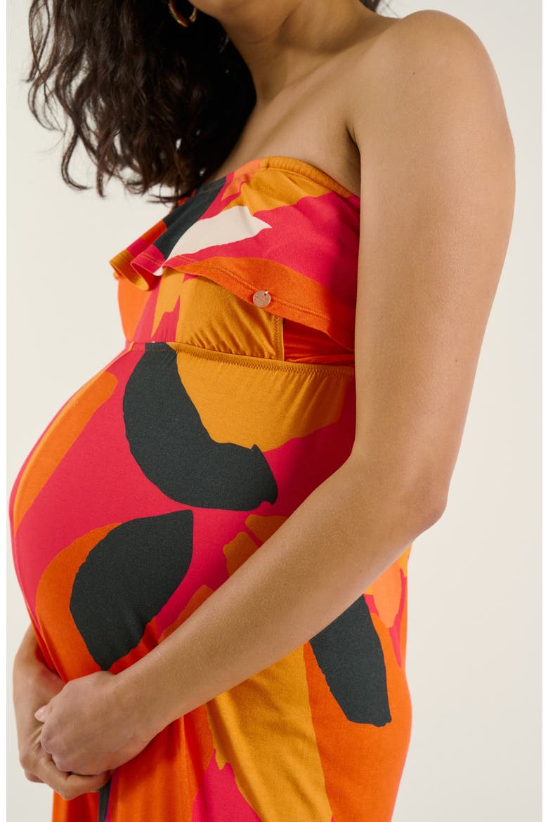 Maternity and Nursing Jumpsuit Irma, Alternate, color, Passion