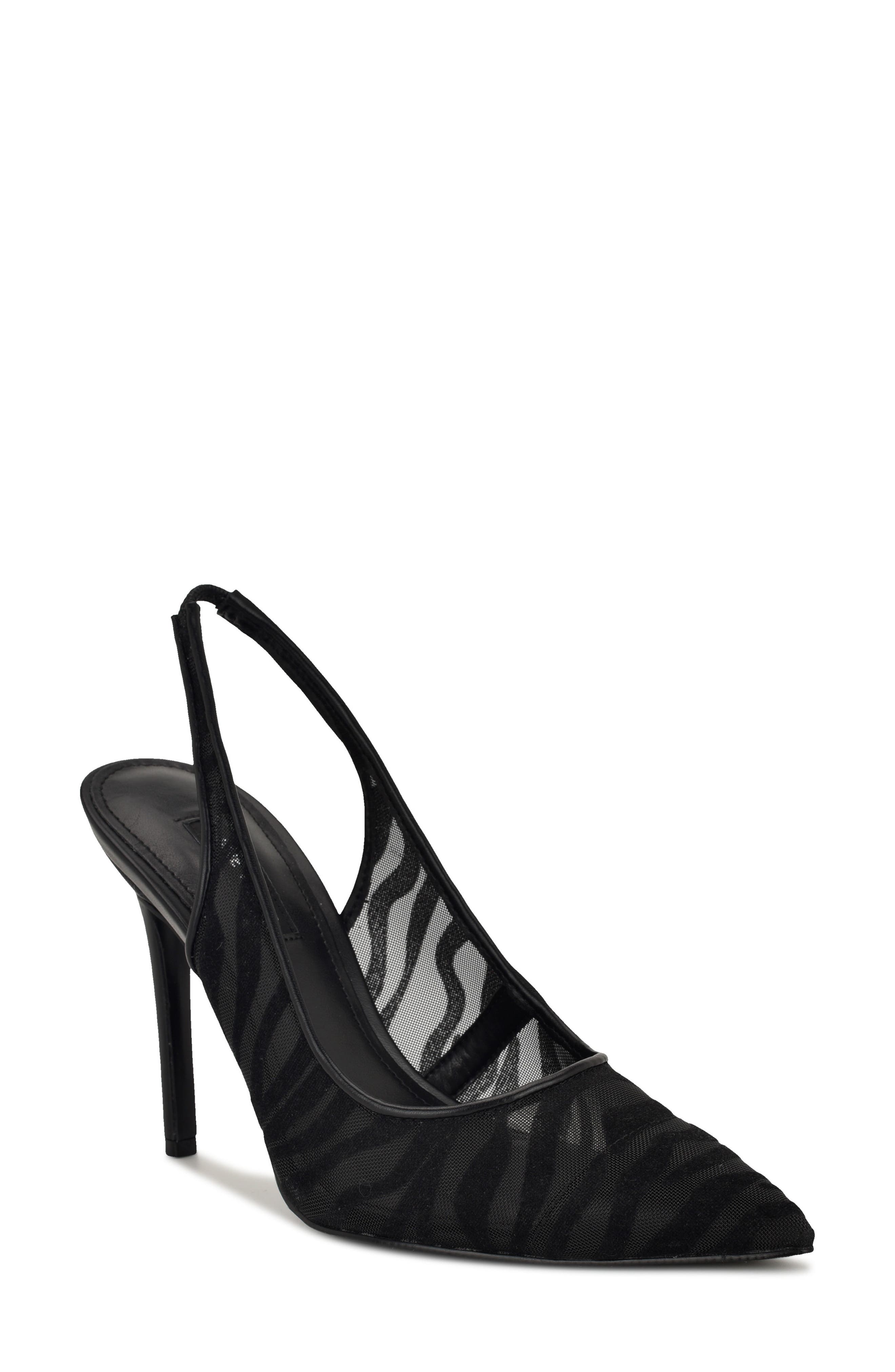 Nine West Feather Pointed Toe Slingback Pump