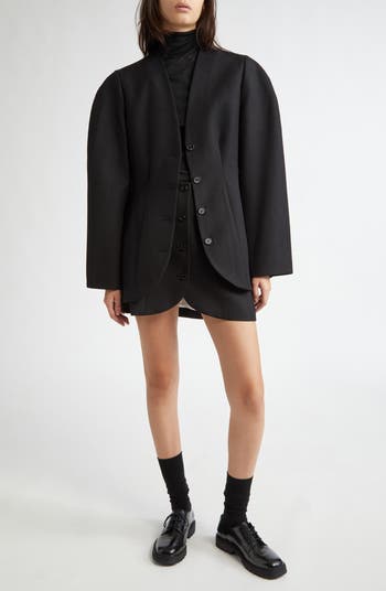 EENK Hourglass Oversize Sleeve Wool Jacket | Nordstrom