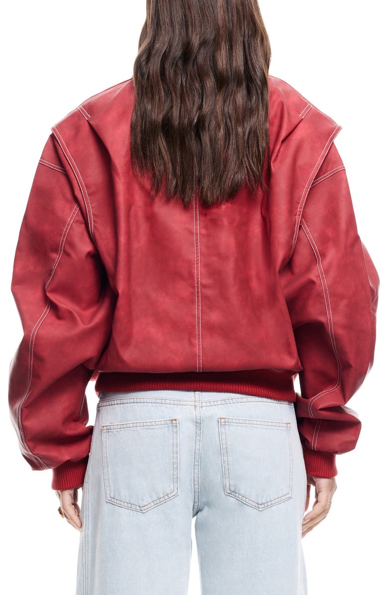 LIONESS Vista Bomber Jacket, Alternate, color, Crimson