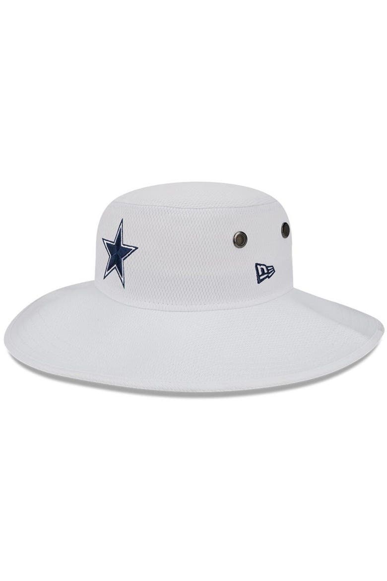 Men's New Era White Dallas Cowboys 2023 NFL Training Camp Panama Bucket Hat, Main, color, White