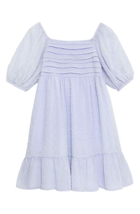 Kids' Clip Dot Puff Sleeve Dress (Big Kid)