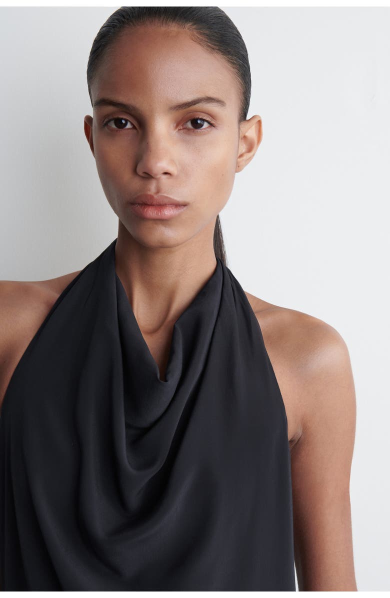 COS Cowl-Neck Maxi Dress, Alternate, color, Navy