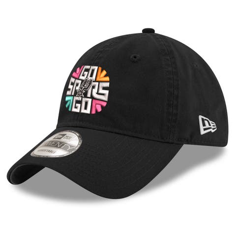 Men's New Era  Black San Antonio Spurs Slogan 9TWENTY Adjustable Hat