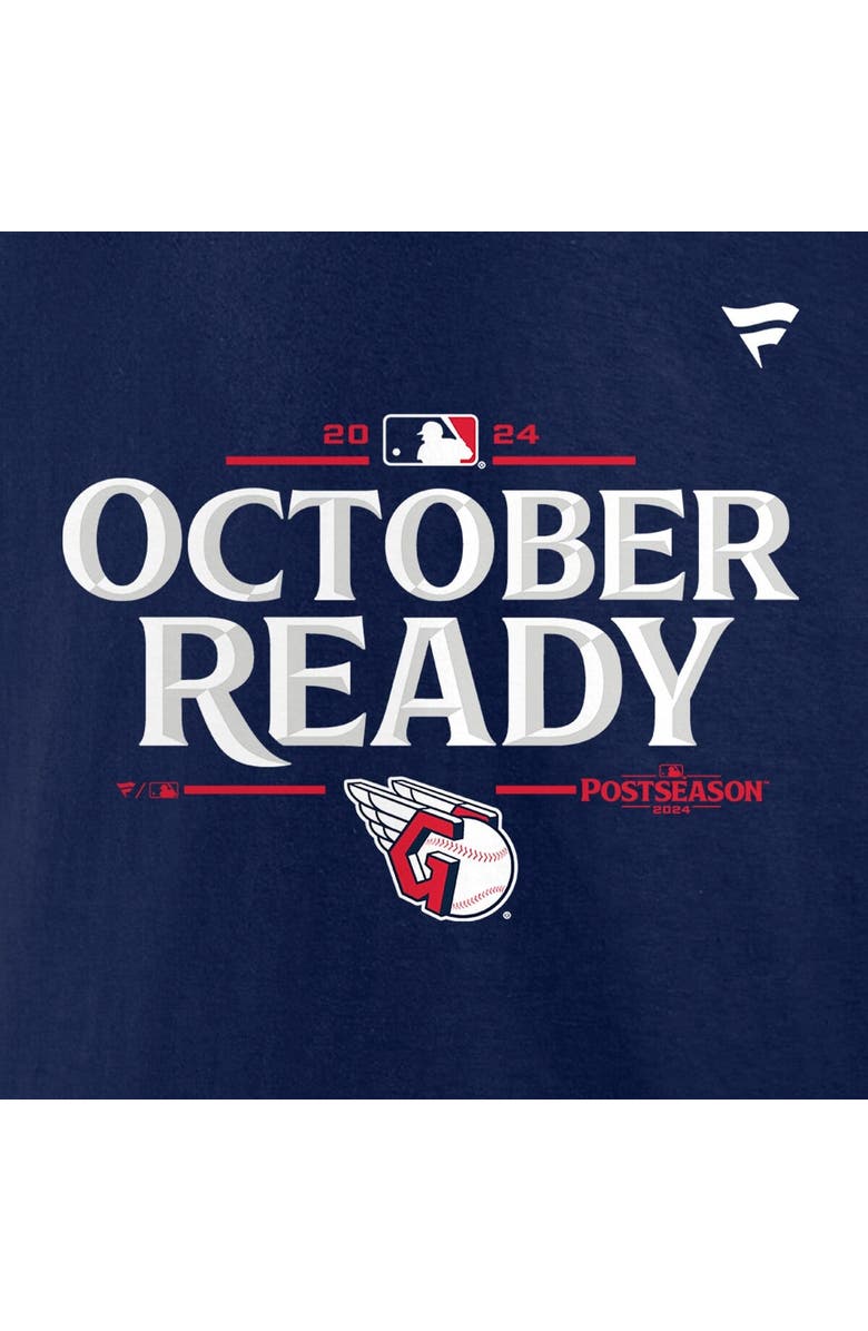 FANATICS Men's Fanatics  Navy Cleveland Guardians 2024 MLB Postseason Locker Room T-Shirt, Alternate, color, 