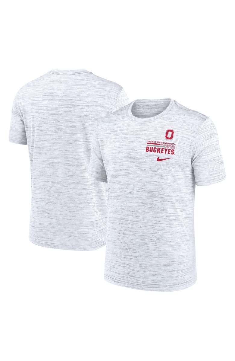 Nike Men's Nike Gray Ohio State Buckeyes Velocity Stacked Performance T-Shirt, Main, color, Gray