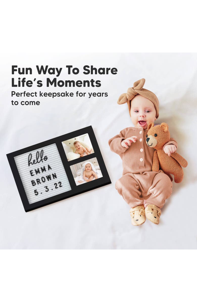 KeaBabies Heartfelt Picture Frame with Felt Letterboard, Alternate, color,