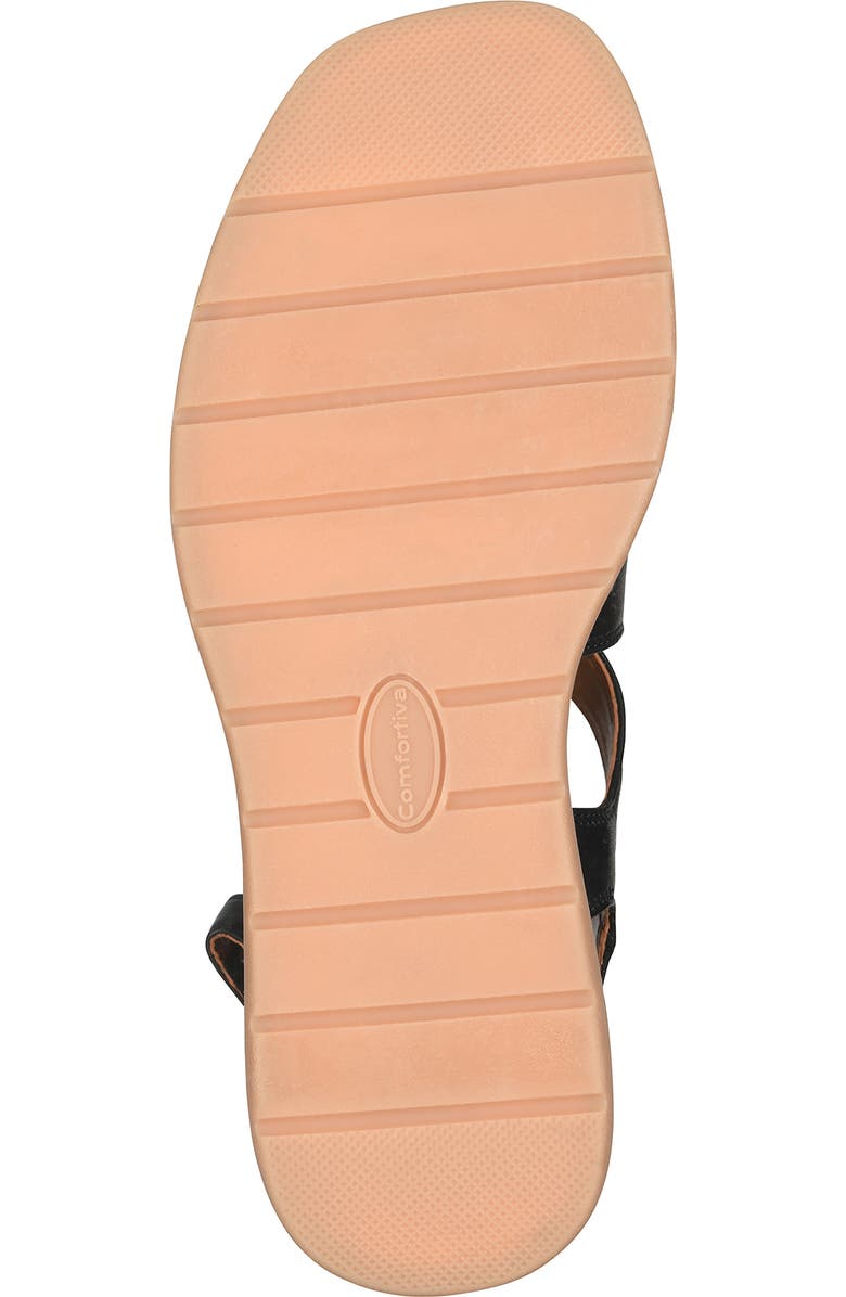Comfortiva Amethyst Slingback Platform Wedge Sandal, Alternate, color, Black