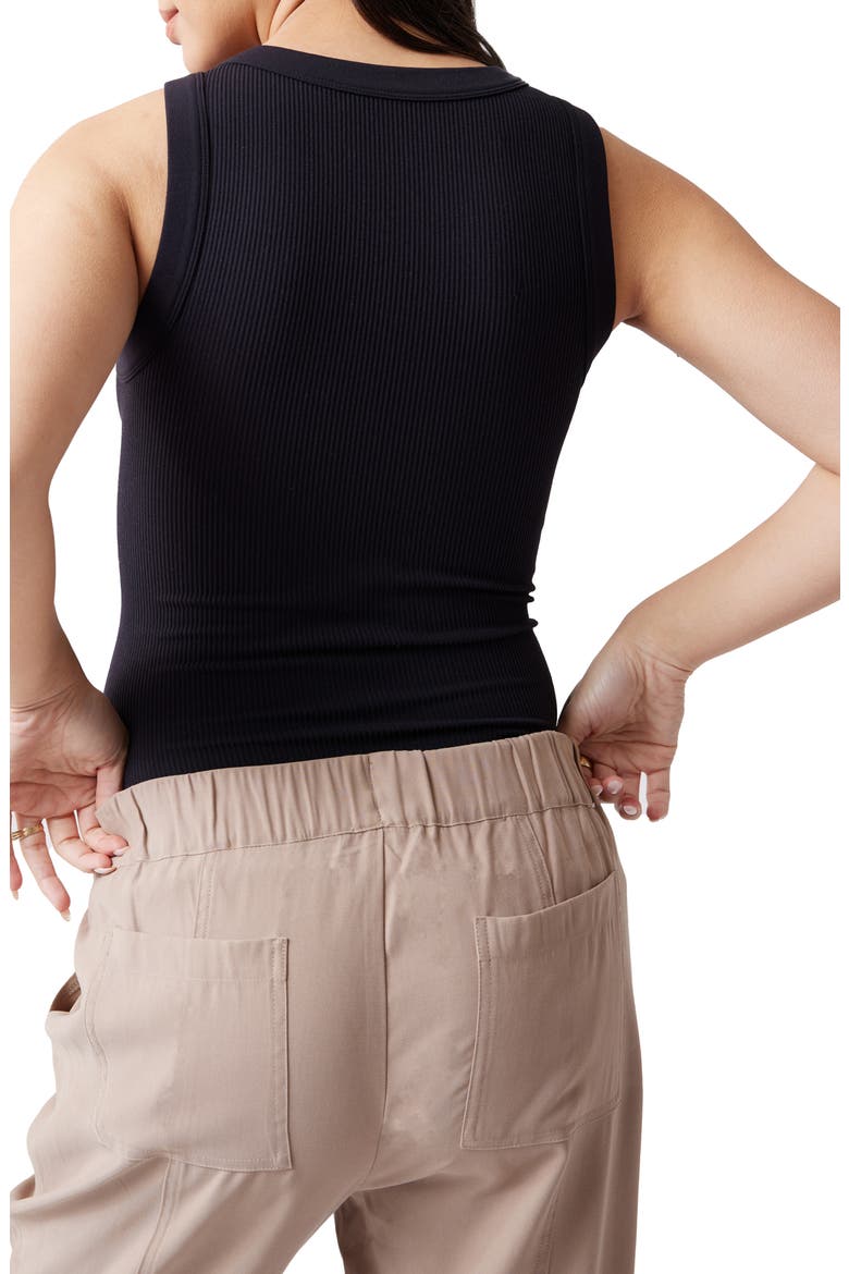 Seamless Rib Maternity Tank, Alternate, color, BLACK