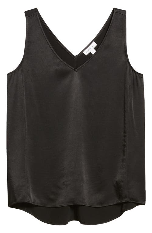 Nordstrom Double V-neck Tank In Black