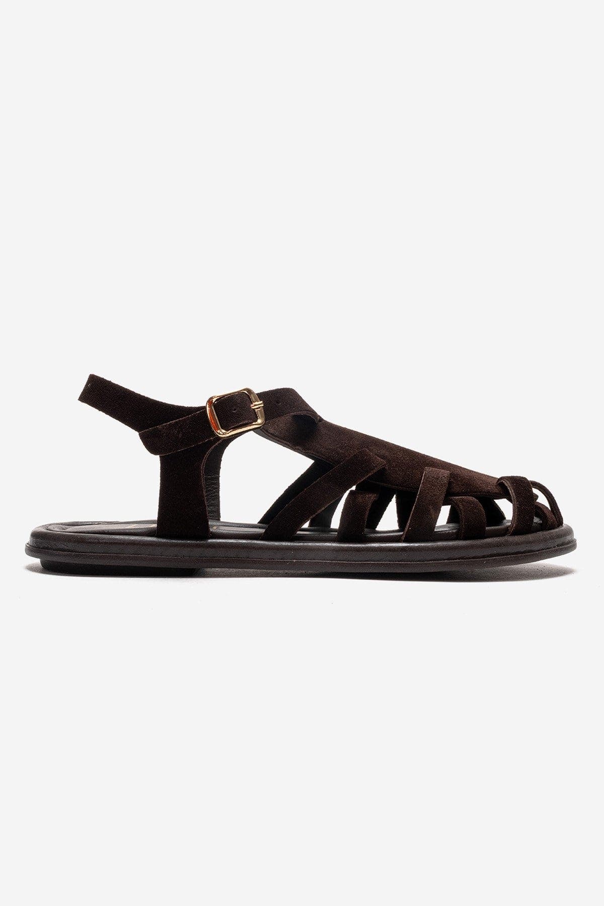 Alone Leather Gladiator Sandal, Alternate, color, Brown Suede