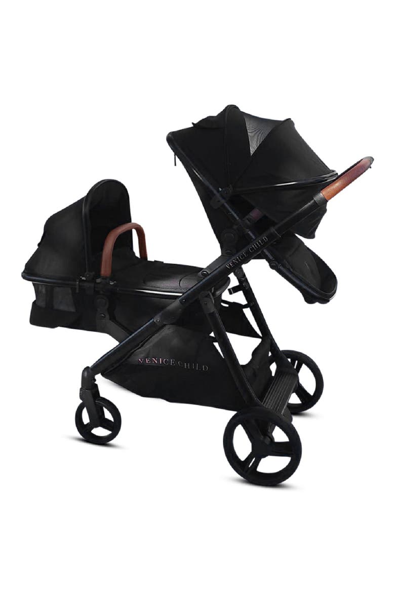Ventura Stroller & Second Stroller Seat, Alternate, color, MIDNIGHT BLACK