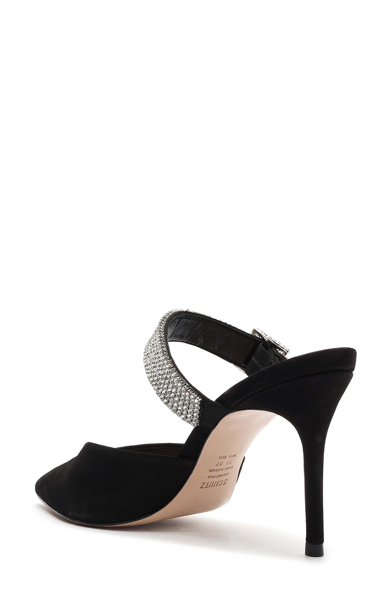 Tishara Pointed Toe Mule, Alternate, color, BLACK/ NIQUEL-CRISTAL