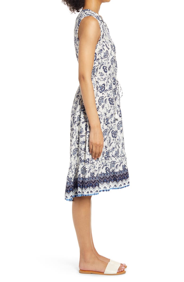 beachlunchlounge Lou Lou Belted Sleeveless Shift Dress, Alternate, color, Butterfly Wings