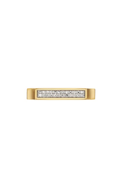 Monica Vinader Diamond Signature Ring In Gold