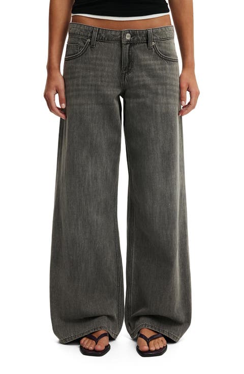 Low Rise Wide Leg Jeans