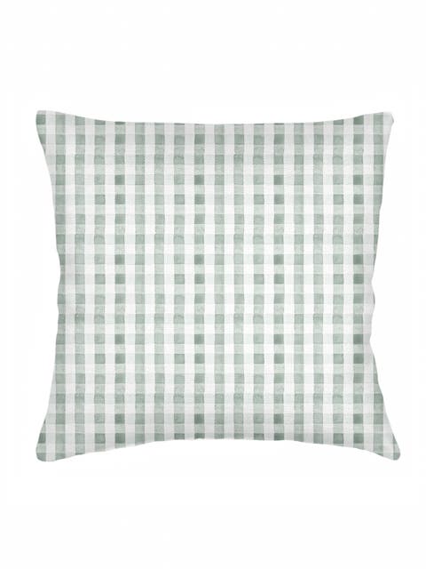 Gingham Linen Euro Pillow Cover Only