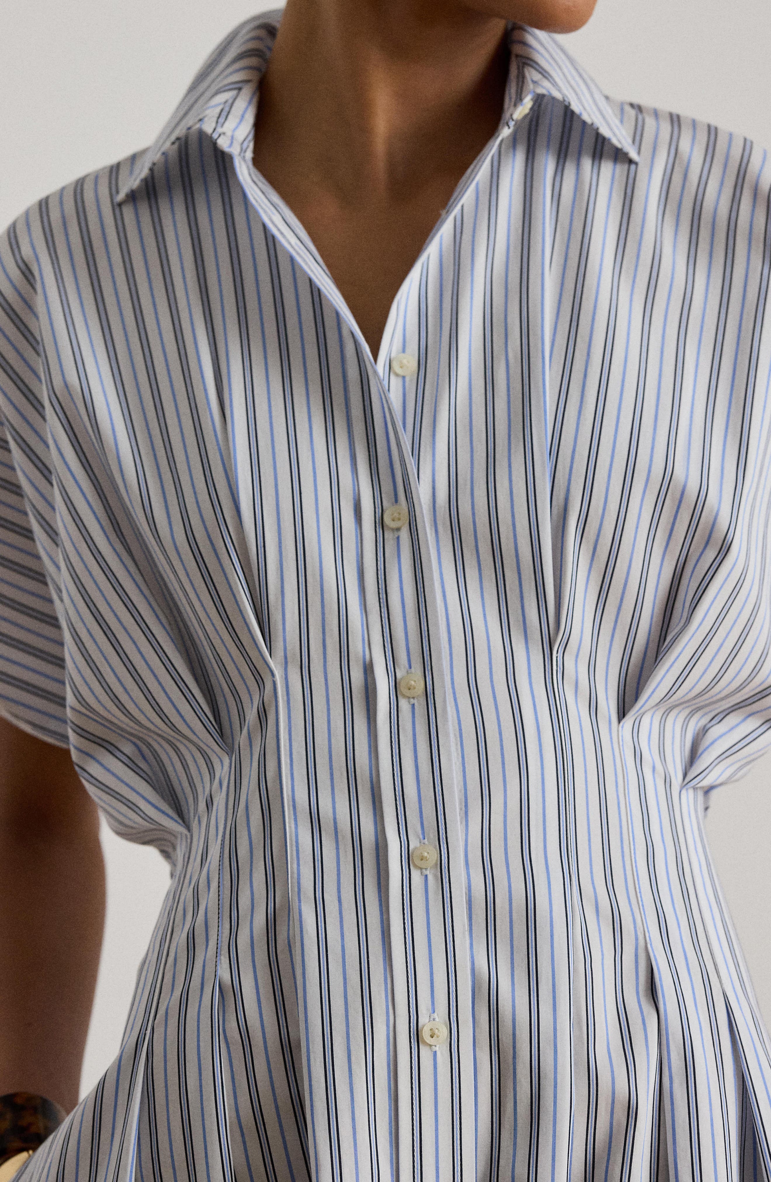 '70s Stripe Cotton Broadcloth Shirtdress - image 2