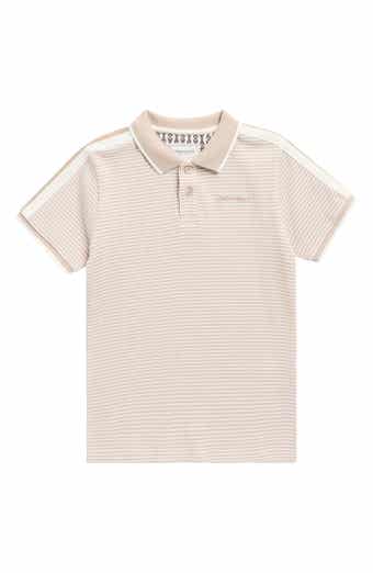 DENIM AND FLOWER Kids' Tipped Cotton Knit Polo