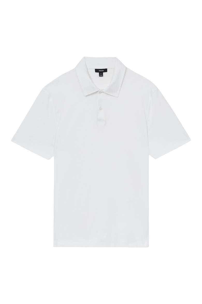 Earl Solid Cotton Polo, Alternate, color, WHITE