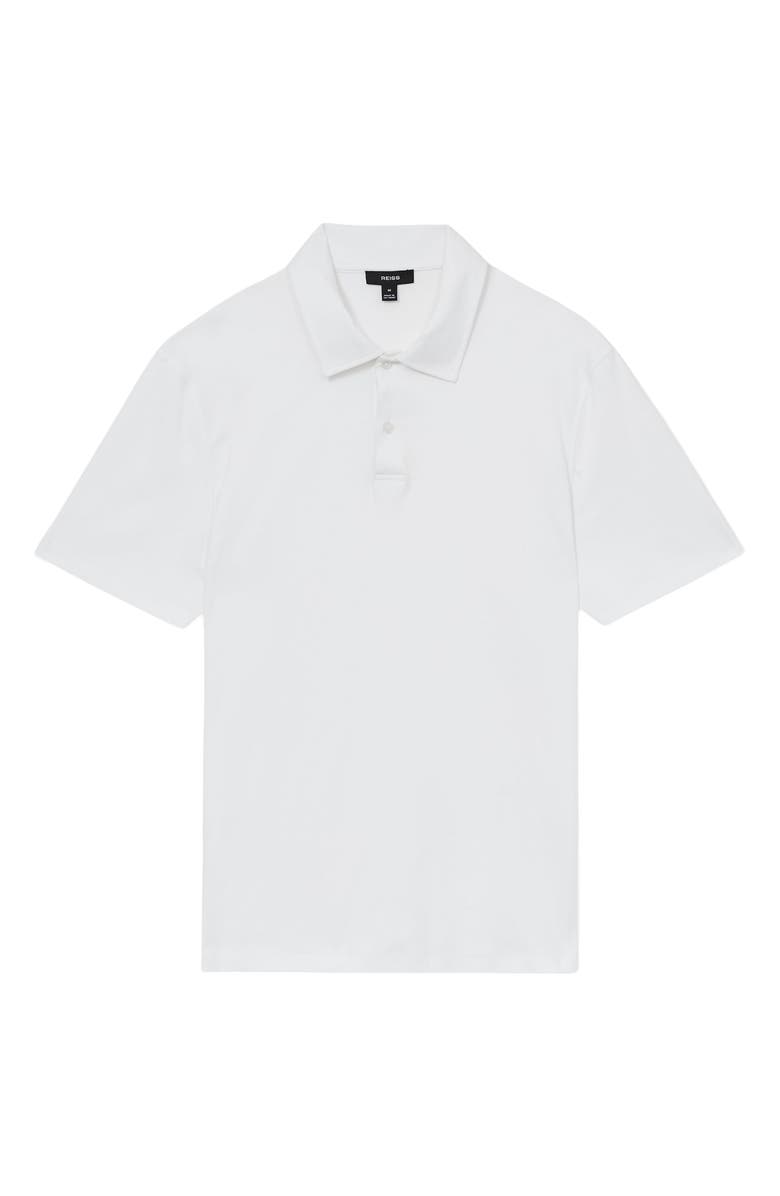 Reiss Earl Solid Cotton Polo, Alternate, color, White