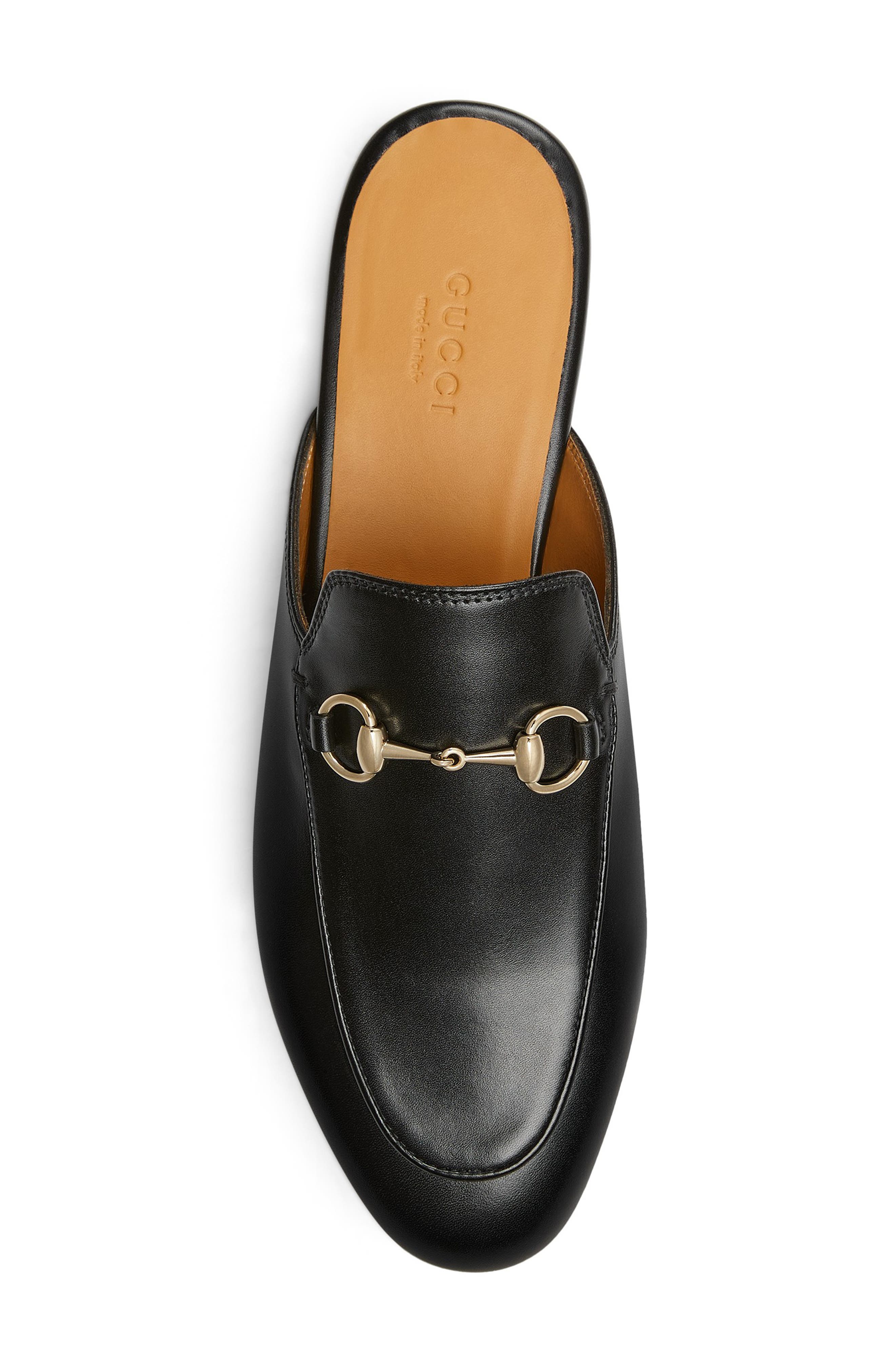 Gucci Princetown Horsebit Leather Mule, Alternate, color, Black