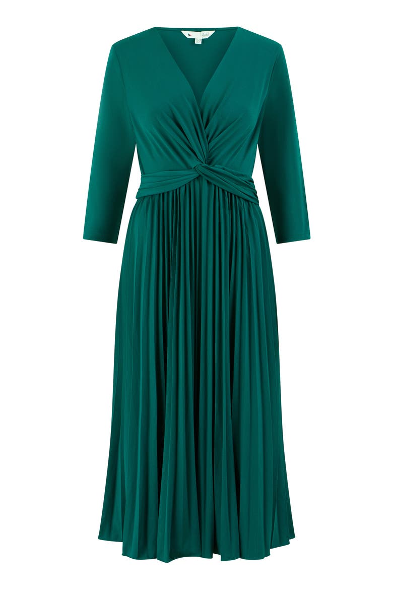 Jersey Knot Waist Midi Dress, Alternate, color, Green