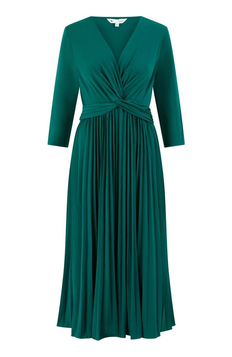 Yumi Jersey Knot Waist Midi Dress, Alternate, color, Green