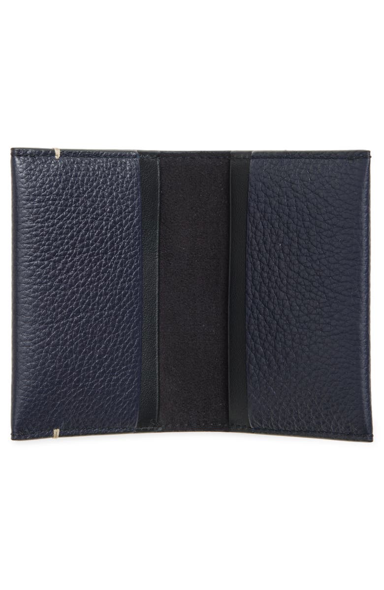 Maison Margiela Dress-Age Leather Bifold Card Case, Alternate, color, Crpuscule/ Black/ Black