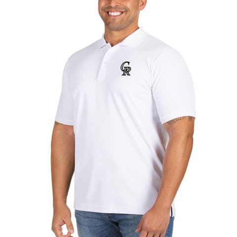Men's Antigua White Colorado Rockies Big & Tall Legacy Pique Polo